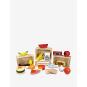 Melissa & Doug Food Groups - 21 Hand-Painted Woodenpc and 4 Crates