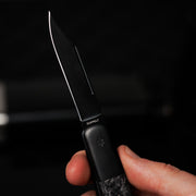Swiss Tech Barlow Double Bladed Pocket Knife, Dual AUS-8 Steel Blades, Marbled Carbon Fiber Handle, Slip Joint, Compact Folding Design, 6164