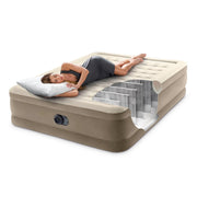 Intex 64427ED Air Mattress with Built-in Pump, Beige, Queen