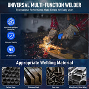 YILIFEIDA 3 in 1 MIG Welder 120A Multiprocess Welding Machine with IGBT Inverter, Digital Display, Full Kit