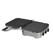 Cuisinart Griddler Electric Sandwich Maker, 5-in-1 Cooking with Reversible Nonstick Plates, Adjustable Dual Temperature Controls, Brushed Stainless Steel, GR-4NNAS