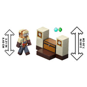 Minecraft JKK08 Duster's Loot Stash Action Figure Set with Redstone Charged Treasure Chest, Multicolor