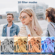 XLURC 6K Digital Camera, 84MP Sensor, 18X Digital Zoom, Wi-Fi Enabled, 3-Inch Flip-Up Touchscreen, Black, JWD-WX09-1-6K-Black