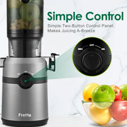 Fretta M1 Slow Masticating Juicer Machines with 4.25