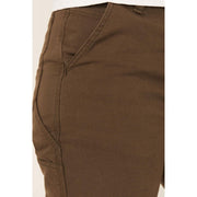 Carhartt Women's Rugged Flex Relaxed-Fit Straight Canvas Work Utility Pants, Mid-Rise, Utility Pockets, Stretch Waistband, Tarmac, Size 0 Tall, 105113