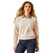 Ariat Essential Crew Long-Sleeve Sweatshirt for Ladies - Oatmeal - M