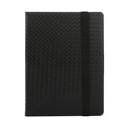 Onn Universal Tablet Folio Case with Adjustable Corners, Multiple Viewing Angles, Stylus Holder, Black Woven Soft Shell for 12 to 13 Inch Tablets