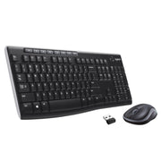 Logitech MK270 Internet Keys Wireless Computer Keyboard & Mouse Type with Nano Receiver & 2 x AAA Batteries (Keyboard), Black