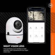 MOBI 70288 2 Pack 1080P HD Wireless Baby Camera with 2 Way Audio Talk Back Night Vision Motion Detection