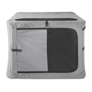 Vibrant Life Dog Crate, Foldable, Soft Sided, Breathable Mesh, 3 Zippered Doors, Gray, 36