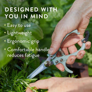 Modern Sprout Pruning Shears for Gardening, Herb Snips, Flower Cutting Scissors - Rust Resistant