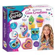 Cra-Z-Art 65652WM-4 Shimmer N Sparkle 3D Crystal Gem Creations Design & Dazzle
