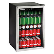 Frigidaire EFMIS155 20.5-in W 128 -Can Capacity Stainless Freestanding Indoor Beverage Refrigerator with Glass Door