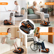 GIKPAL Under Desk Elliptical Machine with Remote Control and LCD Display Monitor, Black/Orange - Portable