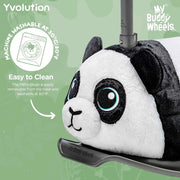 Yvolution My Buddy Roller 2-in-1 Panda Plush Ride-On Toy with Rocker and Ride-On Modes, Eco-Friendly, Machine-Washable Cover, Ages 10-36 Months, MT01W2