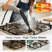 Rebelduck RDSC03 Powerful Steam Cleaner - 15s Heat-Up 2500W Handheld Steamer with 3-Level Adjustable Handle 1.6L Tank
