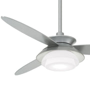 Minka Aire Stack 56 in. LED Ceiling Fan with Integrated 16W Downlight and 6W Uplight, Silver Finish, DC Motor, Remote Control, F849L-SL