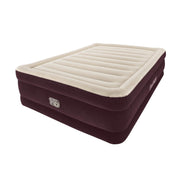 Bestway SleepSupport Premium Queen Air Mattress, 20 in Thickness, Built-in AC Pump, Maroon
