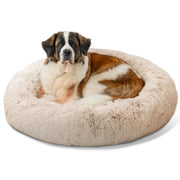 Best Friends by Sheri 4597 The Original Calming Donut Dog Bed, Shag Faux Fur, Taupe, XL (45