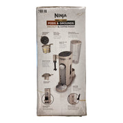 Ninja Single-Serve Pods & Grounds Specialty XL Coffee Maker with Built-In Frother, 68-oz Removable Reservoir, 7 Cup Sizes from 6-oz to 24-oz, Stone, PB055ABL