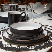 Yellowstone VIPRB-WML019R 12-Piece Ceramic Dinnerware Set, Beth Collection