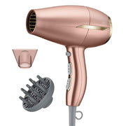 InfinitiPro By Conair 753 Professional Ceramic Frizz Free Compact Hair Dryer, 1875 Watts, Rose Gold