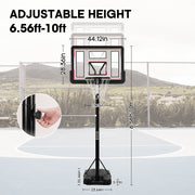 Naipo Basketball Hoop Basketball Goal System with Adjustable Height, No Basketball - Portable