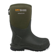 Dryshod Legend MXT Mid Pull-On Waterproof Rain Boots, Moss/Grey, Men's Size 9, Insulated, Steel Shank, Rugged MXT Outsole, 34DC094-OFW