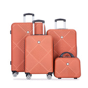 Tripcomp 4 Piece Suitcase Set (14/20/24/28), Orange