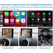Road Top Wireless Apple Carplay Android Auto Retrofit Kit for Audi A3 2013-2018 with Mirror Link, Reverse Camera Support, CP-ZL-AUDI-B9U