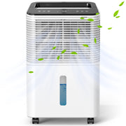 Kloudic 50 Pint Dehumidifier, Smart Humidity Control, Auto Defrost, 2.5L Water Tank, Continuous Drain Hose, Covers Up to 2500 Sq.ft, White, DH-CS10