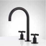 Signature Hardware SHWSCVA807MB Vassor 1.2 GPM Widespread Bathroom Faucet with Pop-Up Drain Assembly, Matte Black
