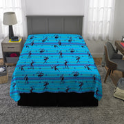 Franco Manufacturing Co. Blue Beetle Kids Full Bed-in-a-Bag Microfiber Bedding Set, Reversible Comforter, Fitted Sheet, Flat Sheet, Pillowcases, Blue, 7B0447