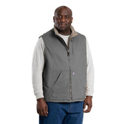 Berne Men's Heartland Sherpa-Lined Washed Duck Vest, Cedar Green, 2X-Large Tall, V818CDGT520