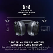 Turtle Beach Stealth 700 Gen 3 Wireless Multiplatform Gaming Headset, 60mm Eclipse Dual Drivers, Flip-to-Mute Microphone, Bluetooth 5.2, 80-Hour Battery, Black