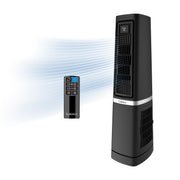 Lasko HVDC364 Tower Fan, 35 in, WhisperForce DC Motor, 12 Speeds, 90 Oscillation, Remote Control, Timer, Black