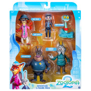 Jazwares Disney Zootopia 2 Adventure 5-Pack Articulated 3 Inch Action Figures Multicolor Includes Judy Hopps Nick Wilde ZOTP0012