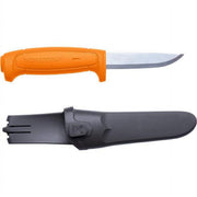 Morakniv Basic 511 Utility Knife, 3.6-Inch High Carbon Steel Drop-Point Blade, Orange TPE Rubber Handle, Fixed Blade with Combi-Sheath M-12811-W