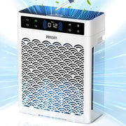 PRASKY Air Purifier, HEPA Filter, Large Room Coverage 2250 Sq Ft, 5 Fan Speeds, Quiet Sleep Mode, Aromatherapy, White, MB-066