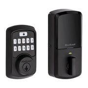 Kwikset 99420-003 Aura Single-Cylinder Smartkey Electronic Deadbolt, Matte Black