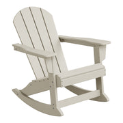WestinTrends Malibu Outdoor Patio Porch Rocking Adirondack Chair, Weather-Resistant Poly Lumber, Sand, 350 lb Support, WWT01201