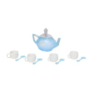 Jakks Pacific Disney Frozen Icy Magic Tea Set with Light-Up Teapot, Blue Glow, 1 Teapot, 4 Teacups, 4 Teaspoons