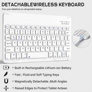 Kenke Keyboard Case for iPad Air 11 Inch M4 M3 M2 2026, 10.9 Inch 5th and 4th Gen, Detachable Bluetooth Keyboard with Rechargeable Battery, Right Side Pencil Holder, Grey