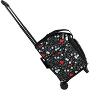 Everything Mary EVM8800-65 Rolling Sewing Machine Storage & Transport Tote, Red Floral w/Wheels, Crafting Tote