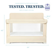 Baby Delight BD06190 Lunaire Full Size Mesh Infant Crib & Playard, Organic Oat