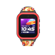 iTech Junior Smartwatch for Kids Jr. 4 with Camera, Audiobooks and Games, Gray Case with Black-Red Flame Strap