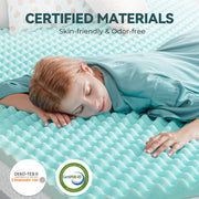 BDEUS 2 Inch Gel Cooling Memory Foam Mattress Topper, Twin Size