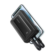 Anker Power Bank 20,000mAh 30W Fast Charging with Built-In MFi Lightning and USB-C Cables, USB-C and USB-A Ports, Black