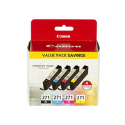 Canon CLI-271 BKCMY Ink Cartridges, 4-Pack - Black/Cyan/Yellow/Magenta