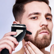 Hatteker Cordless Electric Rotary Shaver for Men, 3D Floating Heads, Pop-Up Beard Trimmer, IPX7 Waterproof, LED Display, USB Rechargeable, RSCX-7568D